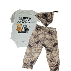 Kids Cowboy Themed One Piece Set